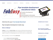 Tablet Screenshot of fabeasypipetemplating.com